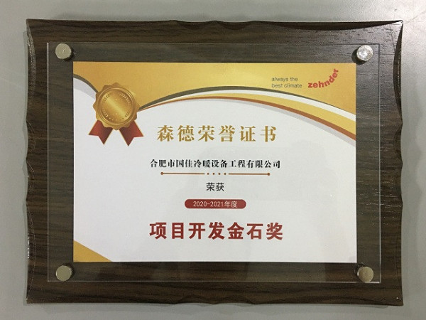 2020-2021年度森德项目开发金石奖